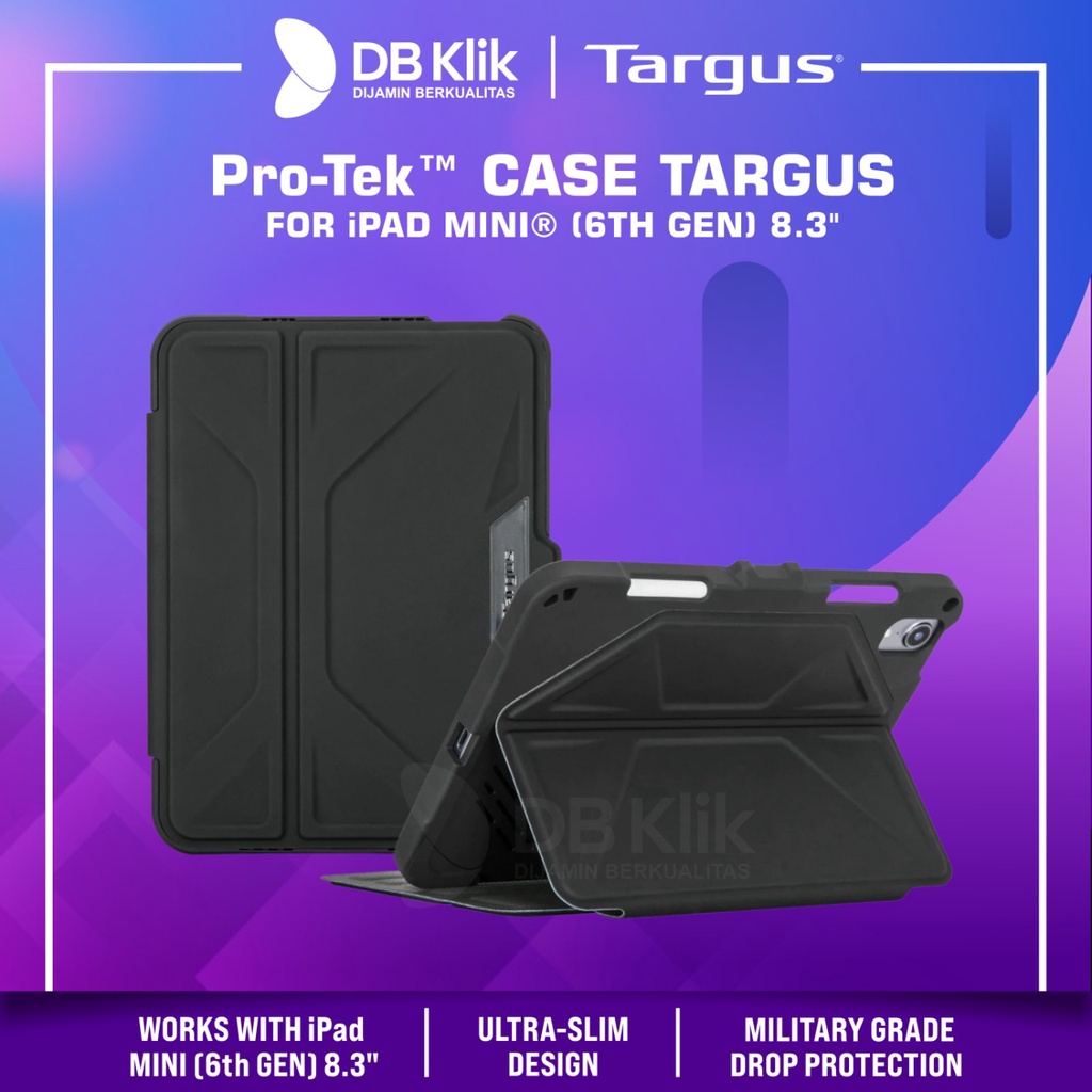 Pro-Tek Case TARGUS THZ913GL for New Ipad Mini (6th Gen) Black