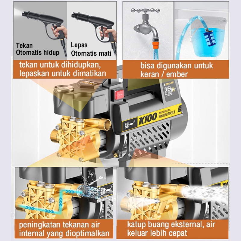 Alat steam cuci motor &amp; mobil Jet Cleaner Mesin Cuci Mobil Motor High Pressure Washer Alat Cuci Mobil cuci motor tekanan