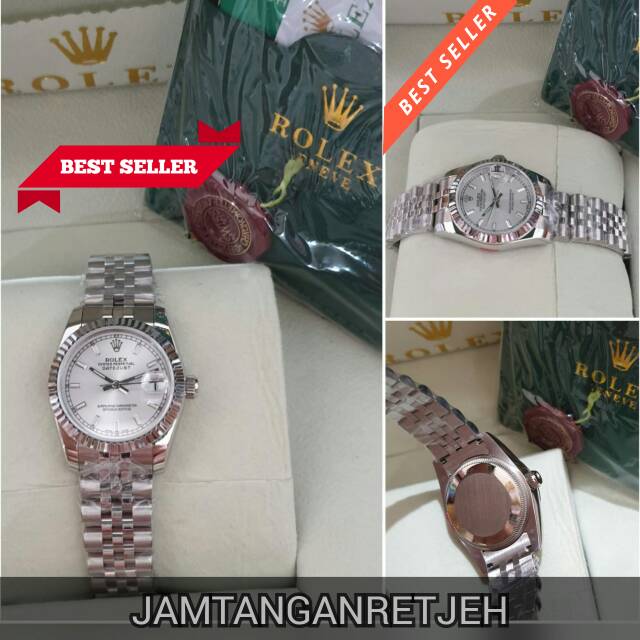 JAM TANGAN WANITA ROLEX DATEJUST MESIN SWISS ETA
