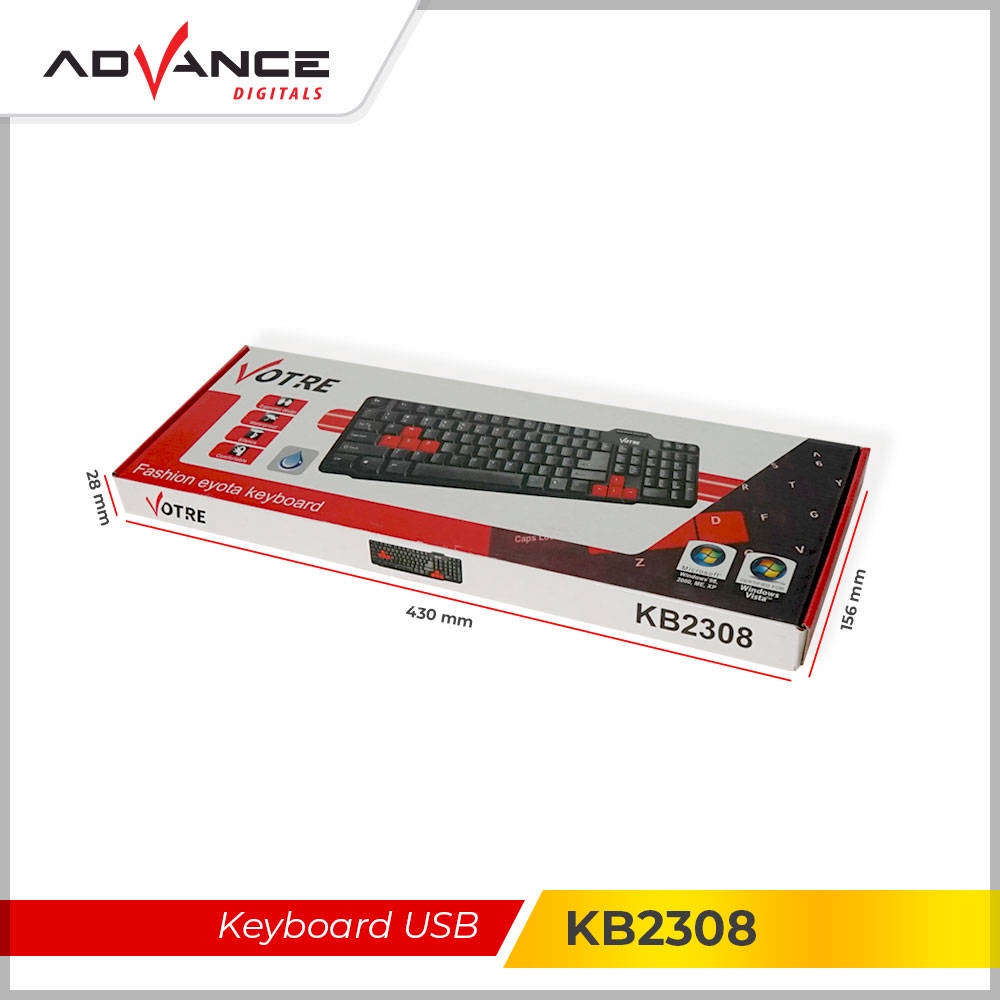 【READY STOCK】ADVANCE Keyboard USB MTech Komputer Laptop