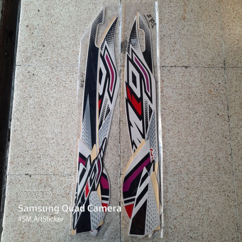 STRIPING STANDAR ORI LIST STIKER MOTOR YAMAHA MIO J tahun 2012 stiker mio j 2012 ready stok