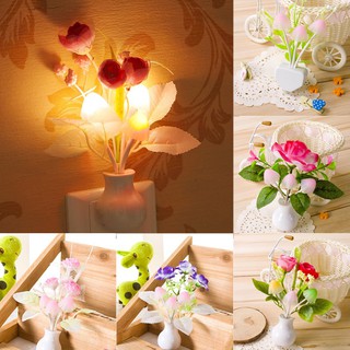 random color Lampu  Tidur LED Romantis Bentuk Bunga Jamur 