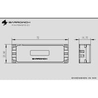 BARROW FBM2TZ-01 M.2 NVMe Heatsink With Temperature Display - Silver