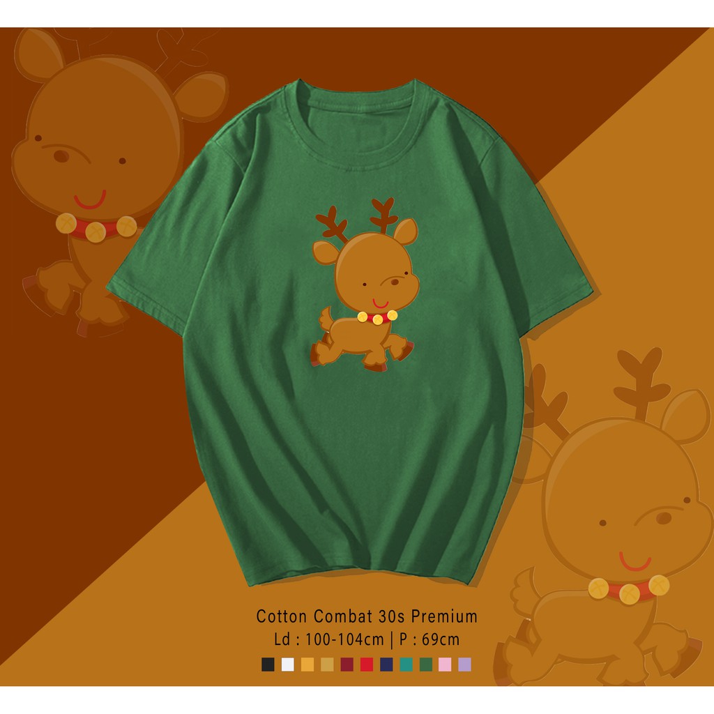 RUSA CUTE  / TERMURAH BAJU KAOS KATUN WANITA/ PRIA UNISEX LENGAN PENDEK / TUMBLR TEE /  OVERSIZE