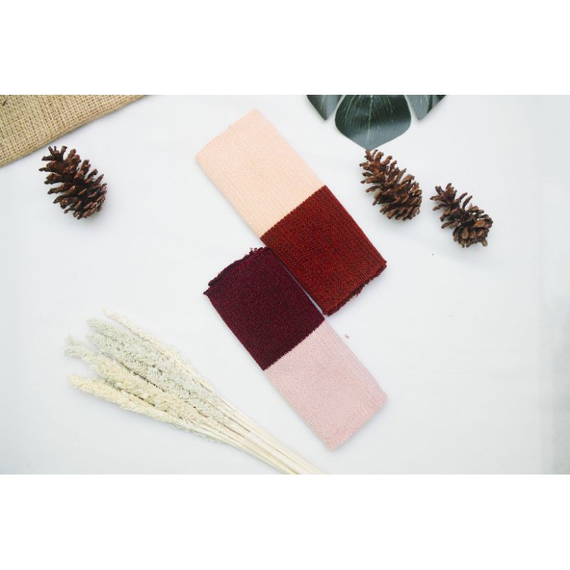 CIPUT RAJUT INNER BANDANA  1 KODI 2 WARNA / Bandana 1 Warna / Dalaman Jilbab Rajut/ ciput Anti Pusin