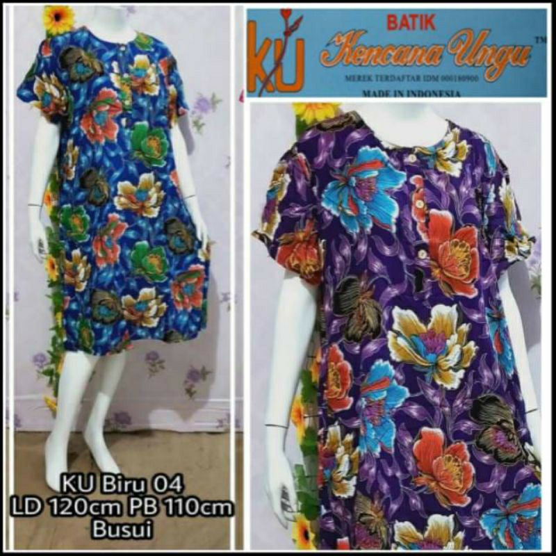 Daster kencana ungu model 04 label biru ORIGINAL