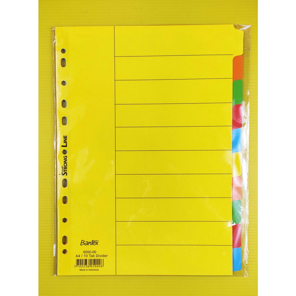 

DIVIDER / PEMBATAS ODNER KERTAS BANTEX 6050 - 00