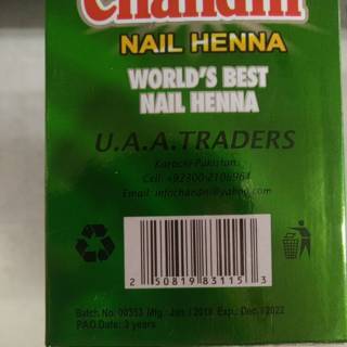 Pacar kuku Chandini Nail Henna tube halal grosir ecer Pacar kuku Chandini Nail Henna tube halal grosir ecer