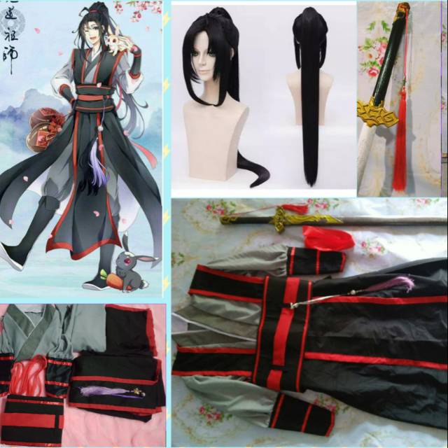 Wei Wuxian cosplay Costume Fullset/ Mo dao zu Shi kostum/CQL/Wwx young