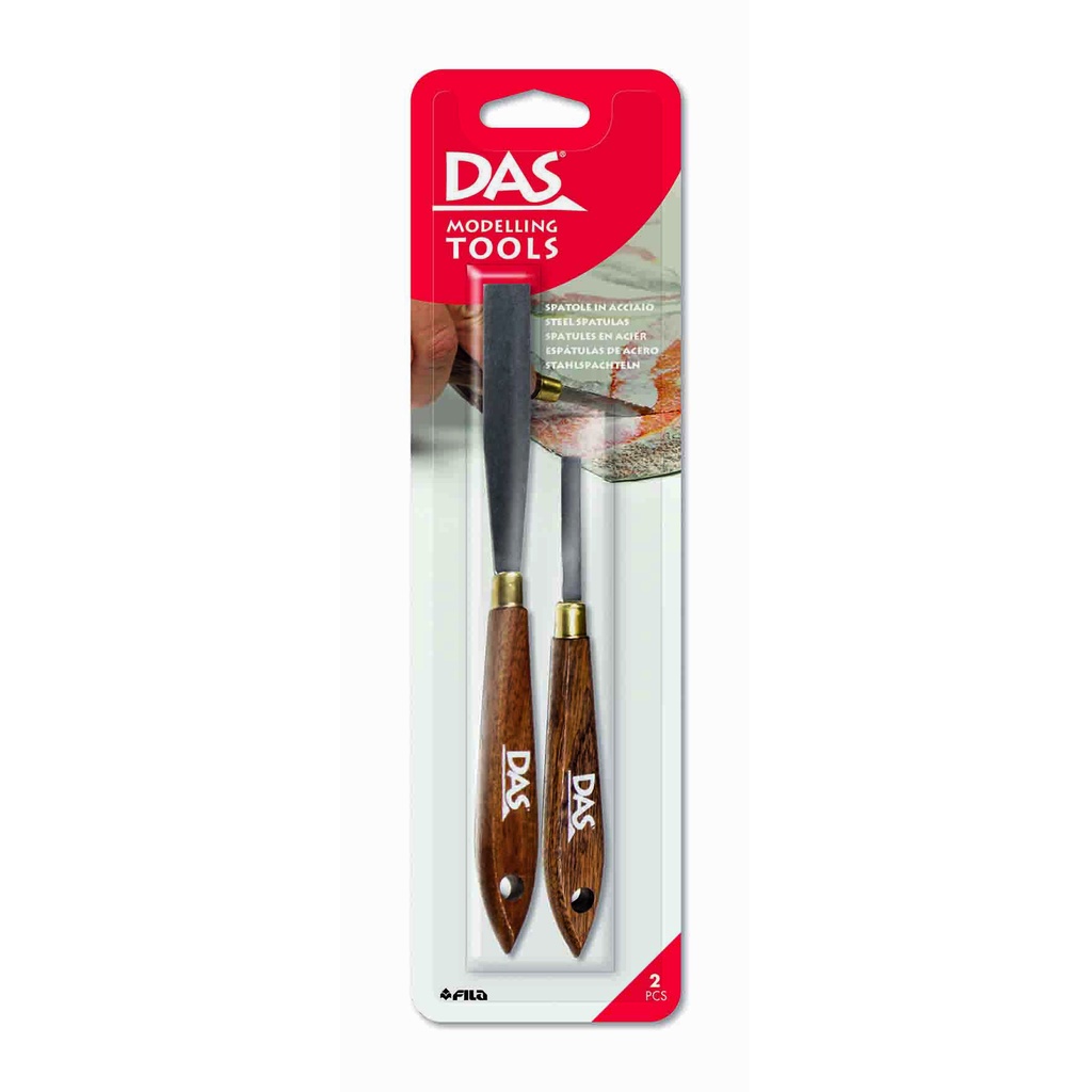 

DAS Alat Potong & Ukir Clay / Tanah Liat Metal Spatula Modelling Tools 2 Pcs - Gagang Nyaman