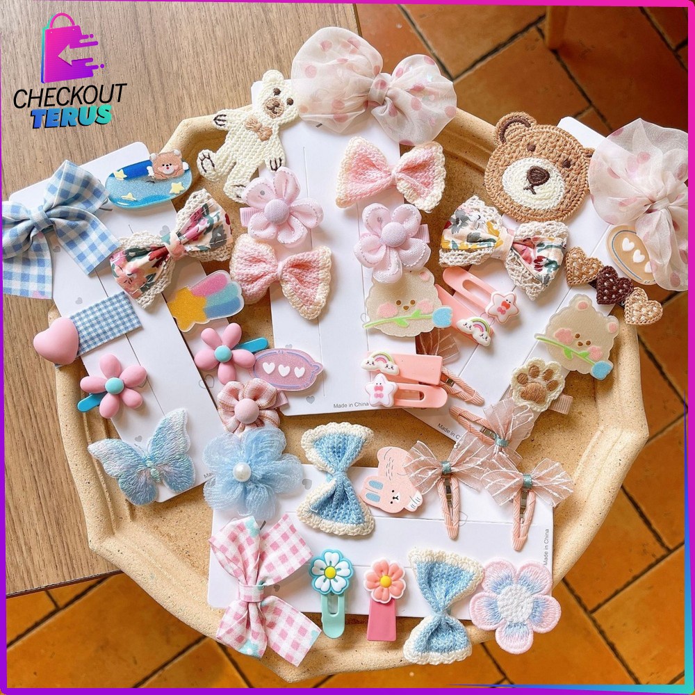 CT C340 C342 Jepit Rambut Anak Lucu Set 10IN1 Jepitan Rambut Anak Perempuan Baby Hair Clips Korean Fashion Acsessoris