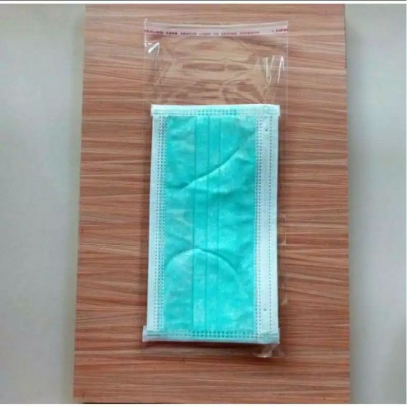 

Plastik Opp Masker seal Lem uk 15x21x026 micron 1 pack isi 100 lembar