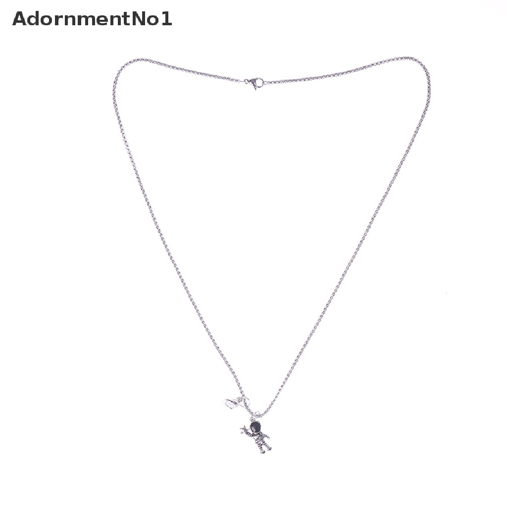 (AdornmentNo1) Kalung Rantai Dengan Liontin Astronot + Hati Magnetik Untuk Pasangan / Pria / Wanita