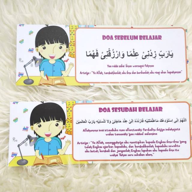 Stiker Vinyl Doa Islam Muslim Sebelum Sesudah Belajar Pengingat Anak Shopee Indonesia