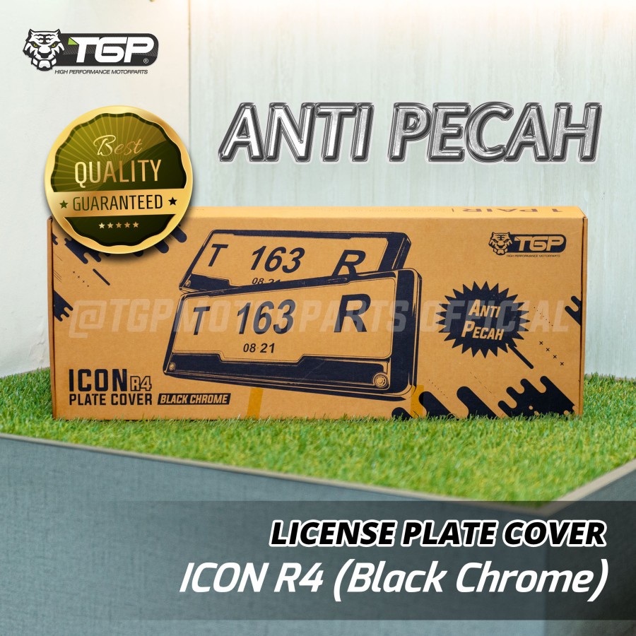 DUDUKAN PLAT NOMOR MOBIL ICON CHROME AKSESORIS VARIASI TOYOTA