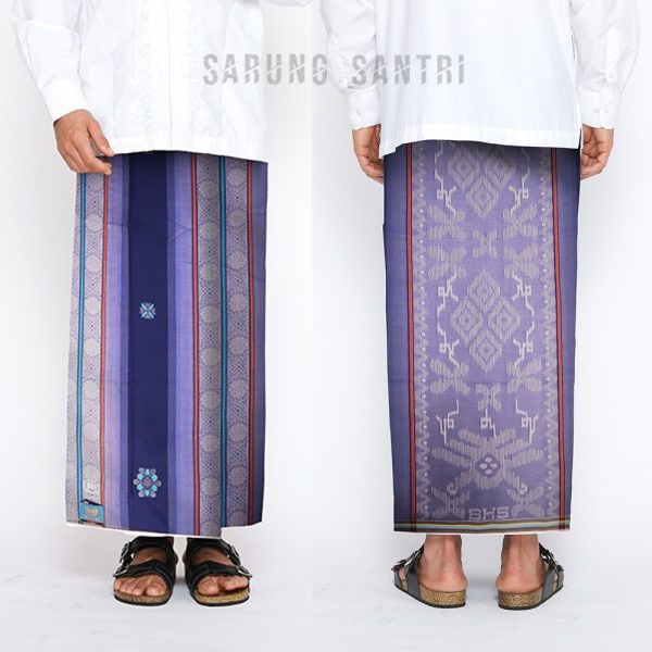 Sarung BHS Classic Gold Motif JS Biru Merah