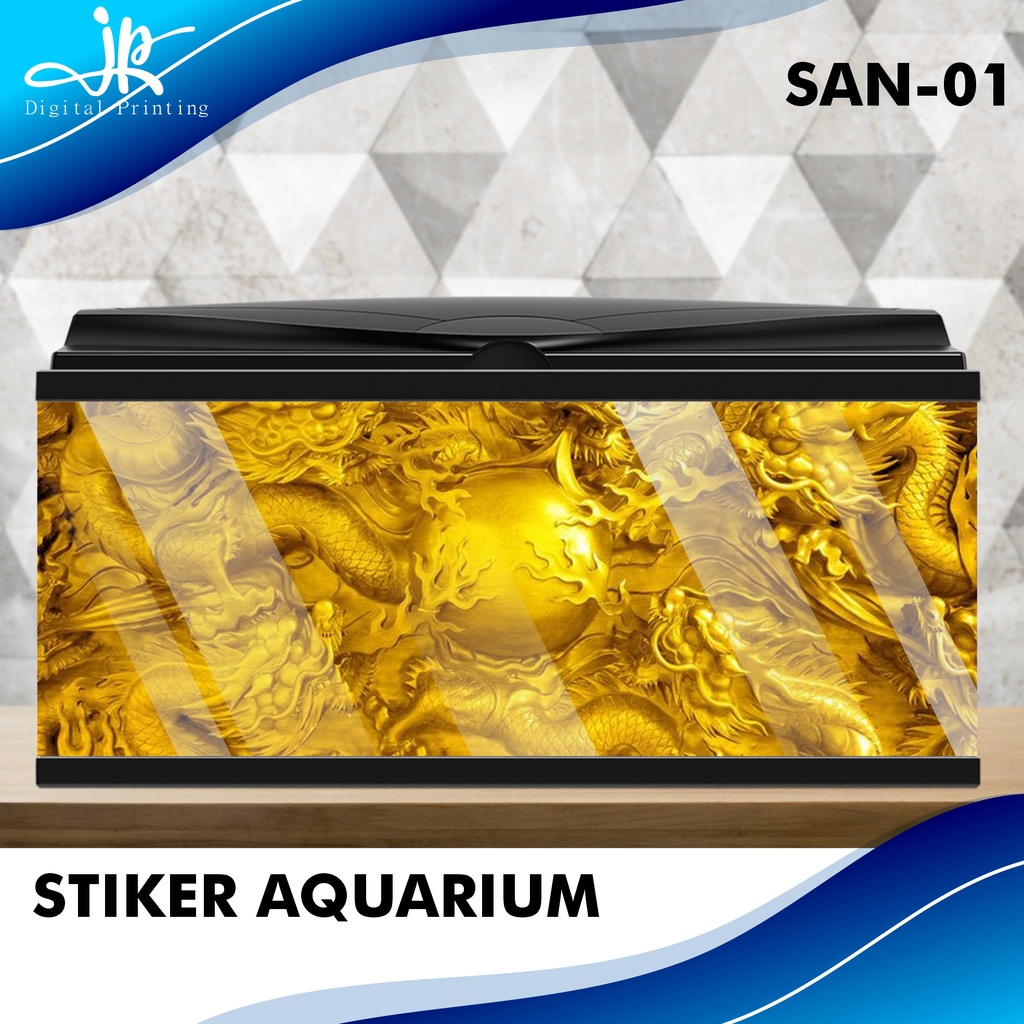 Stiker Akuarium / Wallpaper Aquarium/Background / Latar Belakang Aquarium