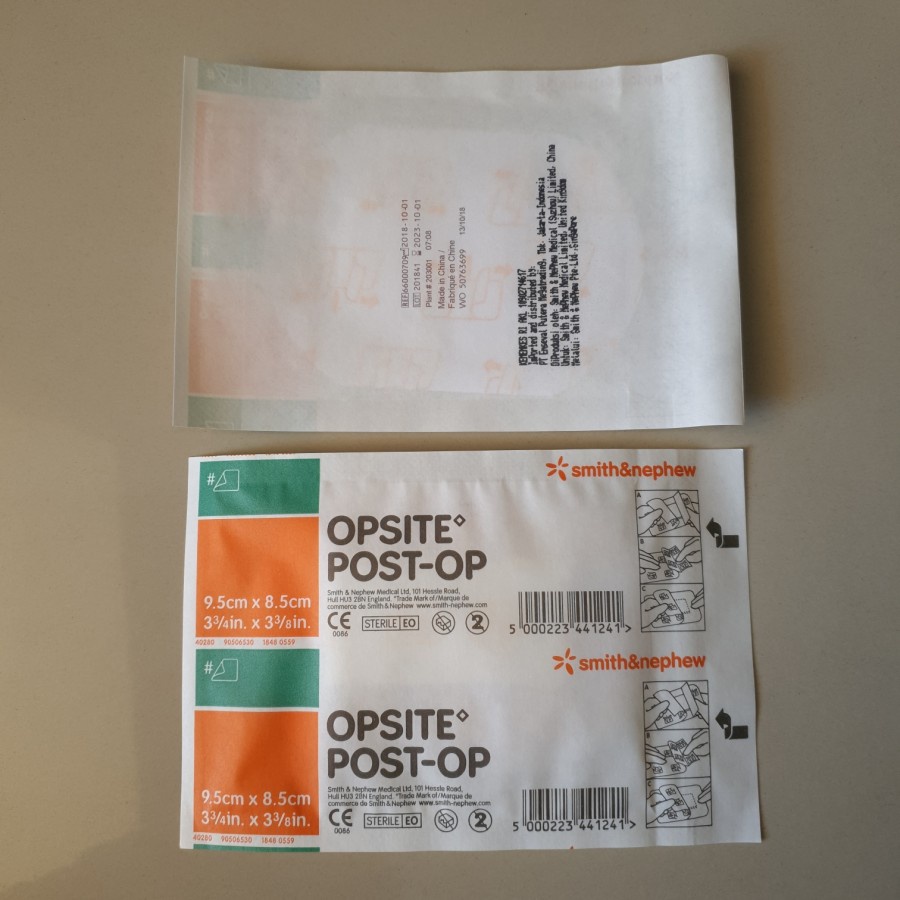 OPSITE POST OP 9,5 × 8,5 cm / Plester tahan air / Opsite Post-OP Perban Anti Air 9,5cm x 8,5cm