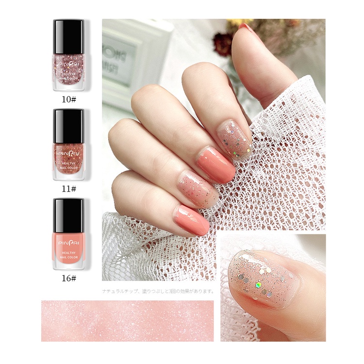 Cat Kuku Nail Polish Pinpai Healthy Nails Color Manicure Tahan Lama Waterproof Quick Dry Non Gel Merah Kuning Biru Hijau Bening Untuk Kuku Kaki Tangan Elegan Cantik