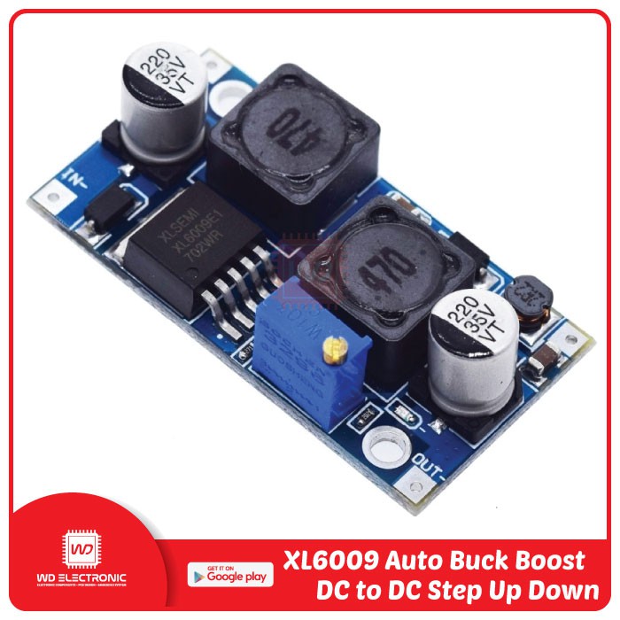 XL6009 Auto Boost Buck Adjustable Step Up Step Down DC to DC converter module