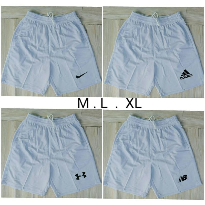 (1kg=7pcs) celana pendek polos pria/short pants men sport/celana olahraga santai polos hitam olahraga-1