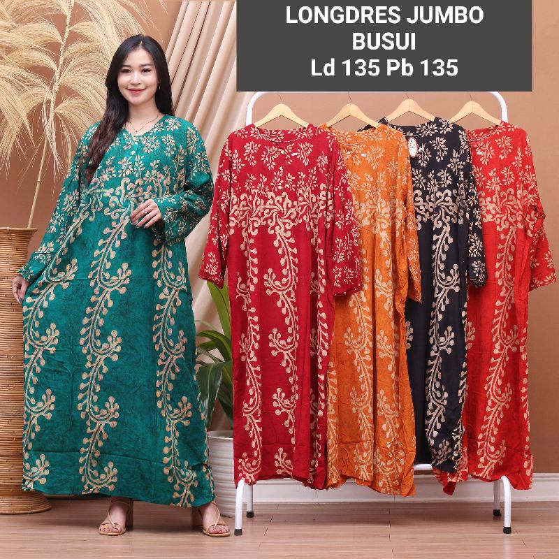 LONGDRES JUMBO BUSUI/LONGDRES JUMBO CAP PEKALONGAN/LONGDRES BUSUI/DASTER BIG SIZE /BATIK PEKALONGAN/SAHARA BATIK/LONGDRES EXLUSIF