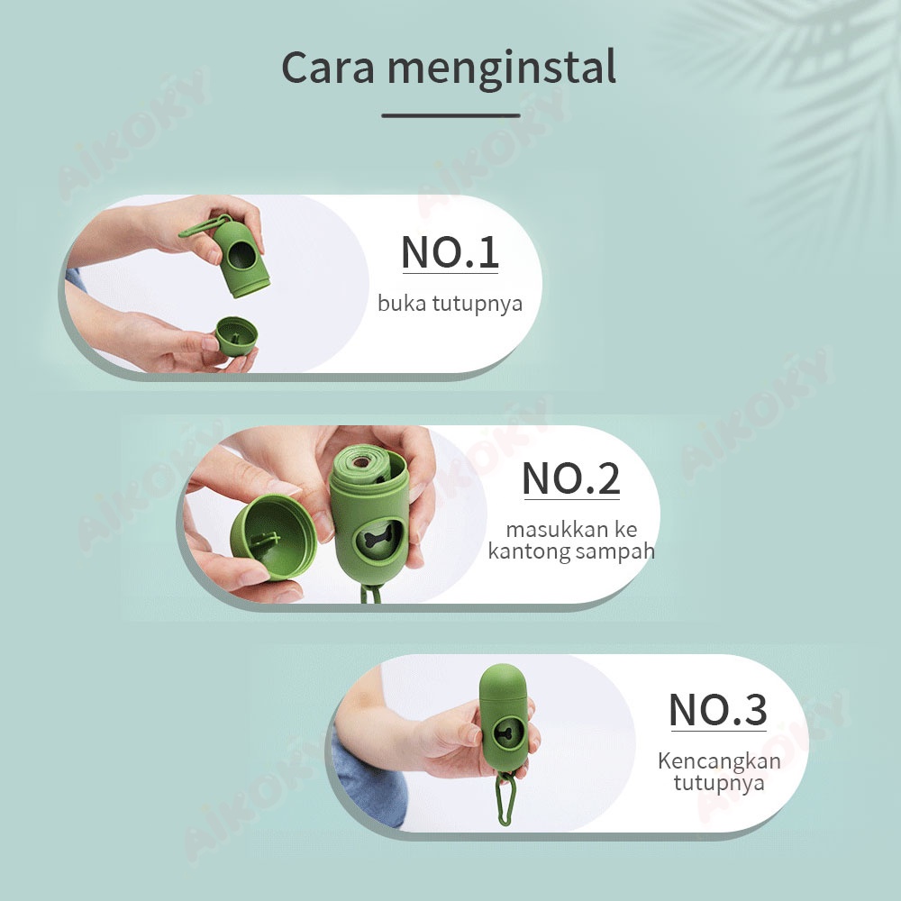 AIKOKY kantong plastik sampah portabel/Kantong sampah popok bayi