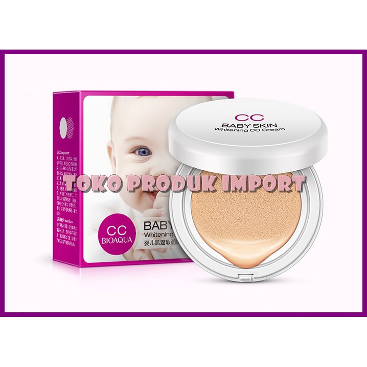 NEW ITEM CC BIOAQUA BABY SKIN WHITENING CC CREAM CUSHION #LIGHT SKIN