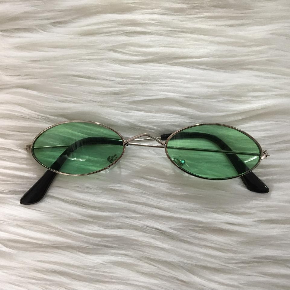 Kacamata Fashion Kaca Mata Hitam Style Korea Bingkai Oval Kecil EG11 UNISEX