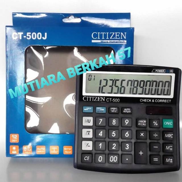 

Alat Menghitung Perhitungan Kalkulator CITIZEN CT 500J 12 Digit Tombol Halus Termurah