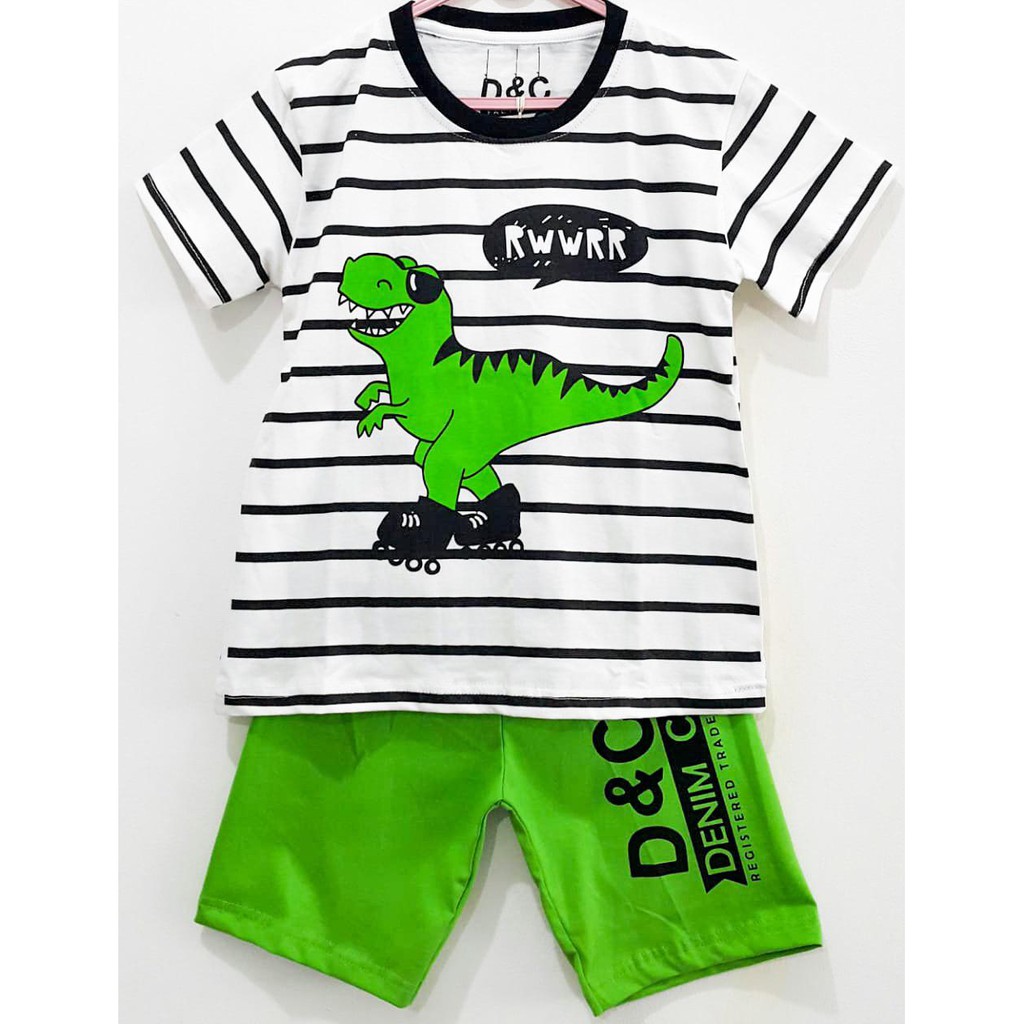 setelan kaos anak dino skate salur putih garis garis 1 10 setelan kaos anak dino skate salur putih garis garis 1 10