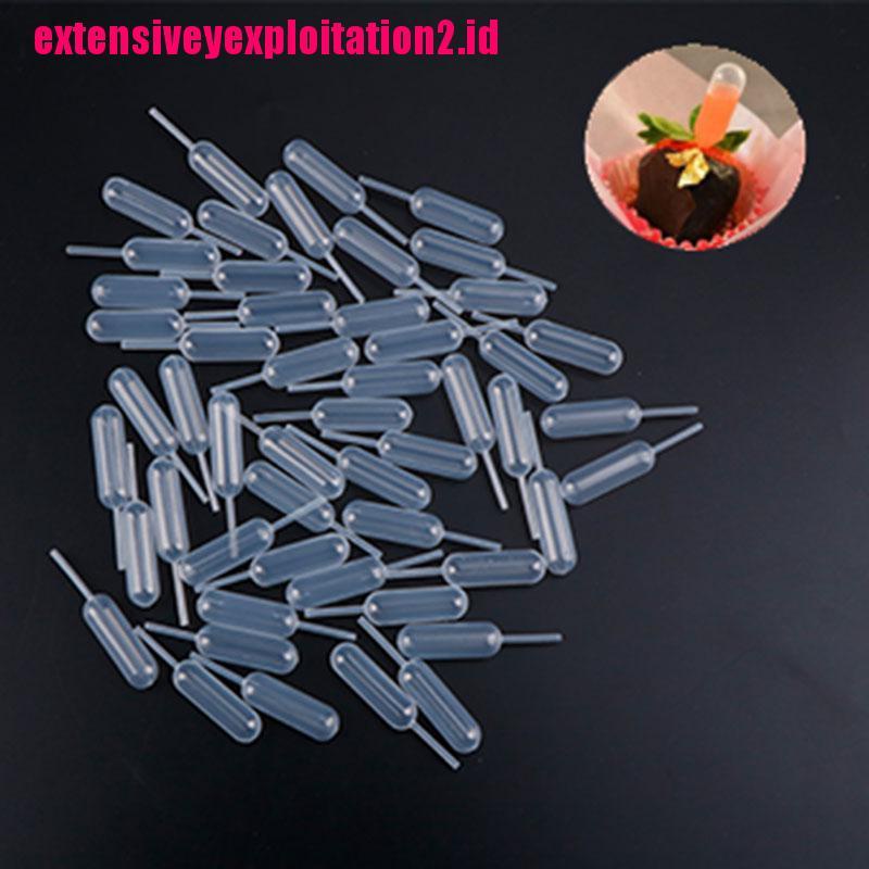 100pcs Pipet Transfer Sekali Pakai Bahan Plastik Ukuran 4ml