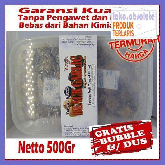 

6E64S6- Bawang Putih Hitam Tunggal 1/2 Kg -Black Garlic- Bawang Hitam Lanang 76Rdy-