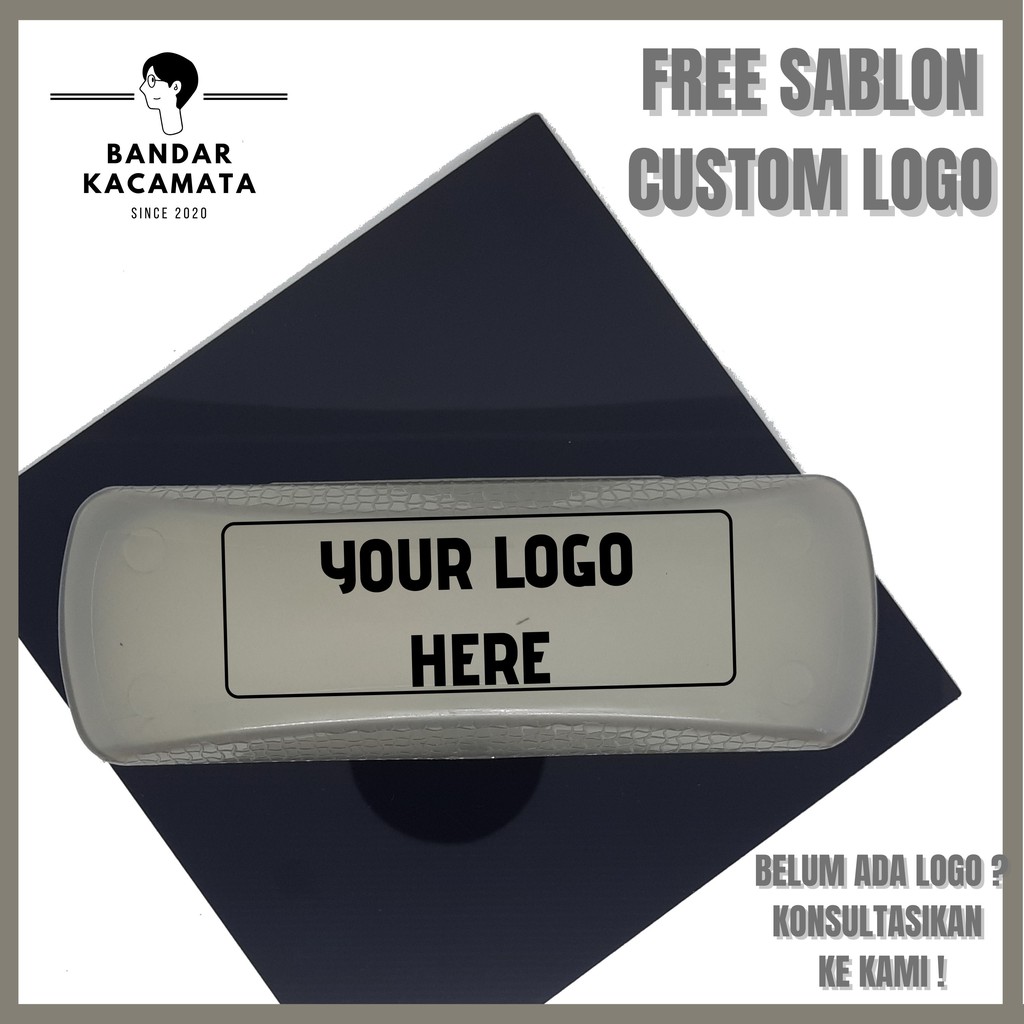[FREE SABLON LOGO] KOTAK KACAMATA PLASTIK TEMPAT KACAMATA BOX SABLON CUSTOM