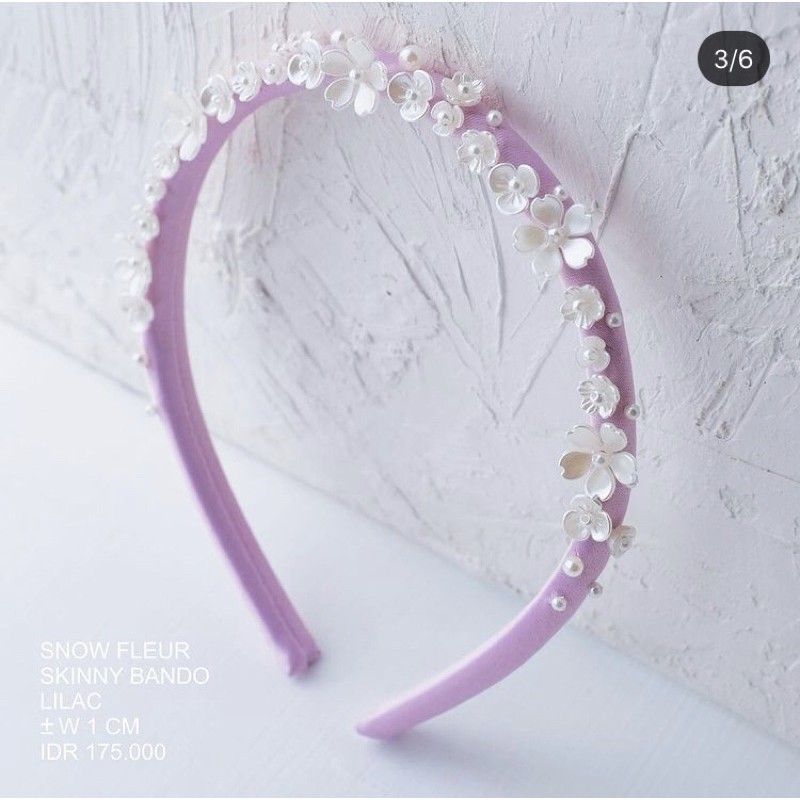 handmadepita x mmehuillet snow fleur skinny bando lilac