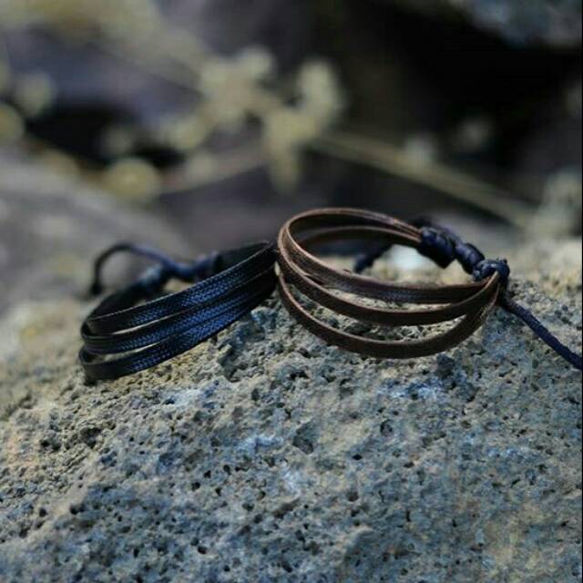 Gelang Tali /Gelang Couple/ Gelang Leather Kulit Simpel