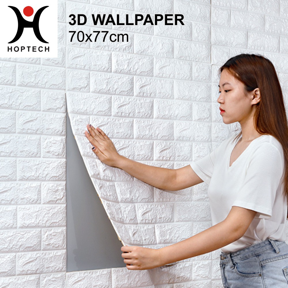 PALING MURAH Wallpaper  Dinding  FOAM Timbul  3D Bata Putih 