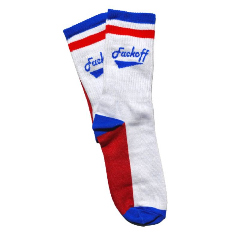 KAOS KAKI SKATE OLDSCHOOL | ANDALUSIA SOCKS-S12 [Fvck Off Putih]
