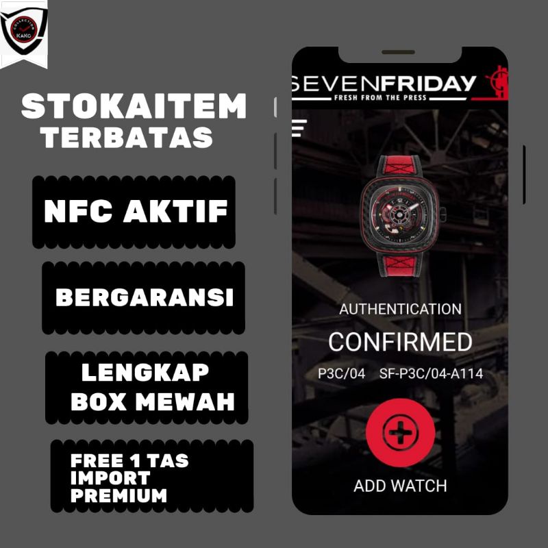 Jam Tangan Pria Sevenfriday Original Pria Cowok SEVENFRIDAY NFC Casual Asli Men Watch ORI BRANDED