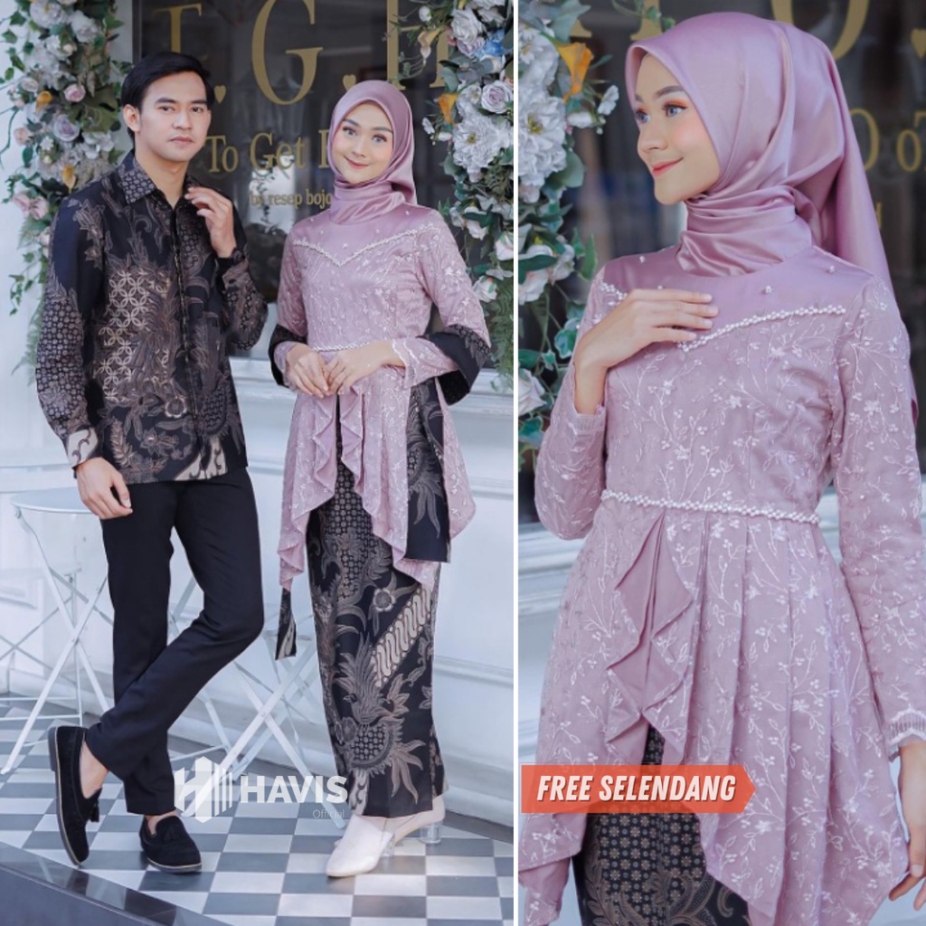 Batik Couple Kebaya Modern Kebaya Wisuda Lamaran Baju Tunangan Batik Brukat Terbaru Baju Couple Kondangan Terbaru 2022