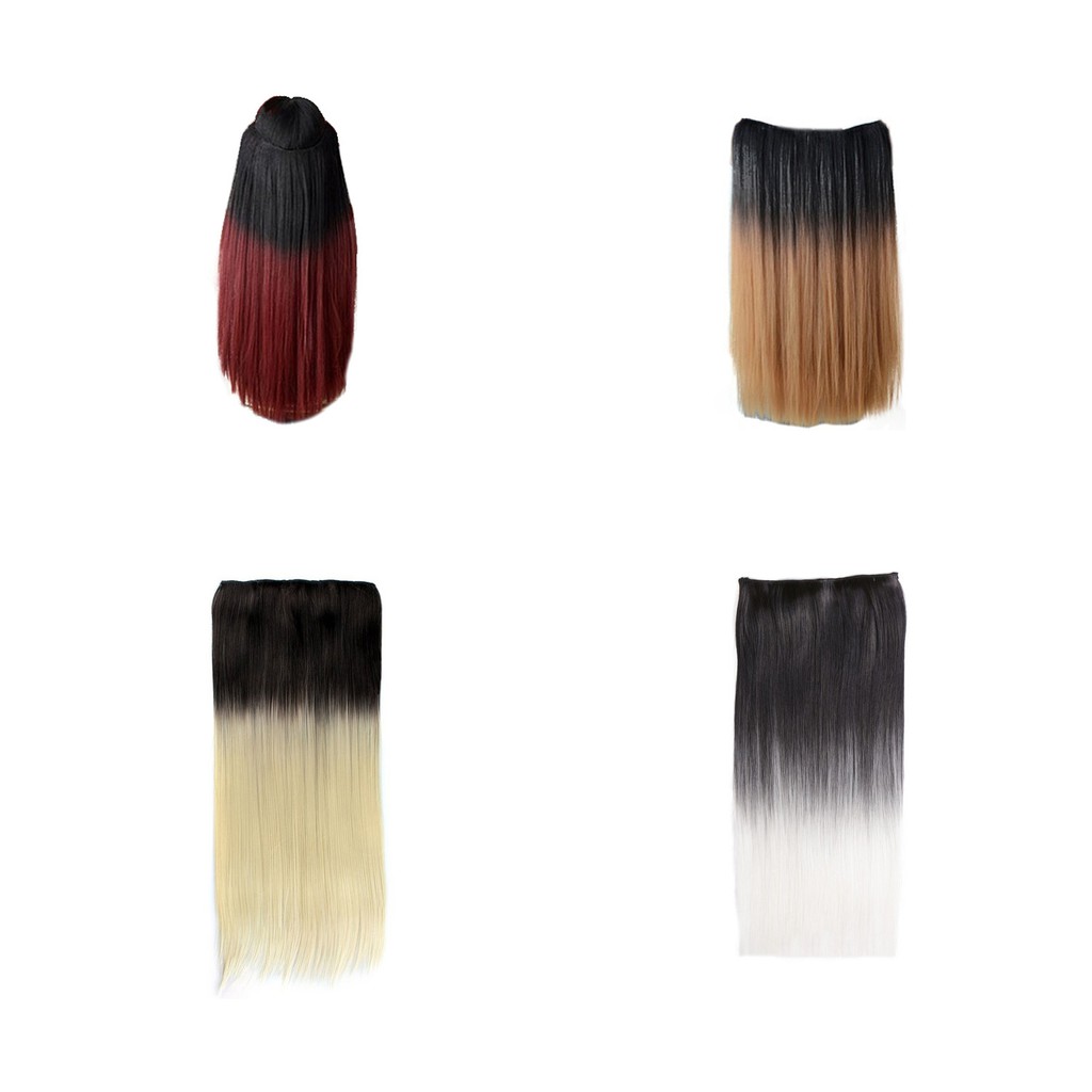 Sexy Hairpiece Clip Hair Extensions Highlighting Colours Straight