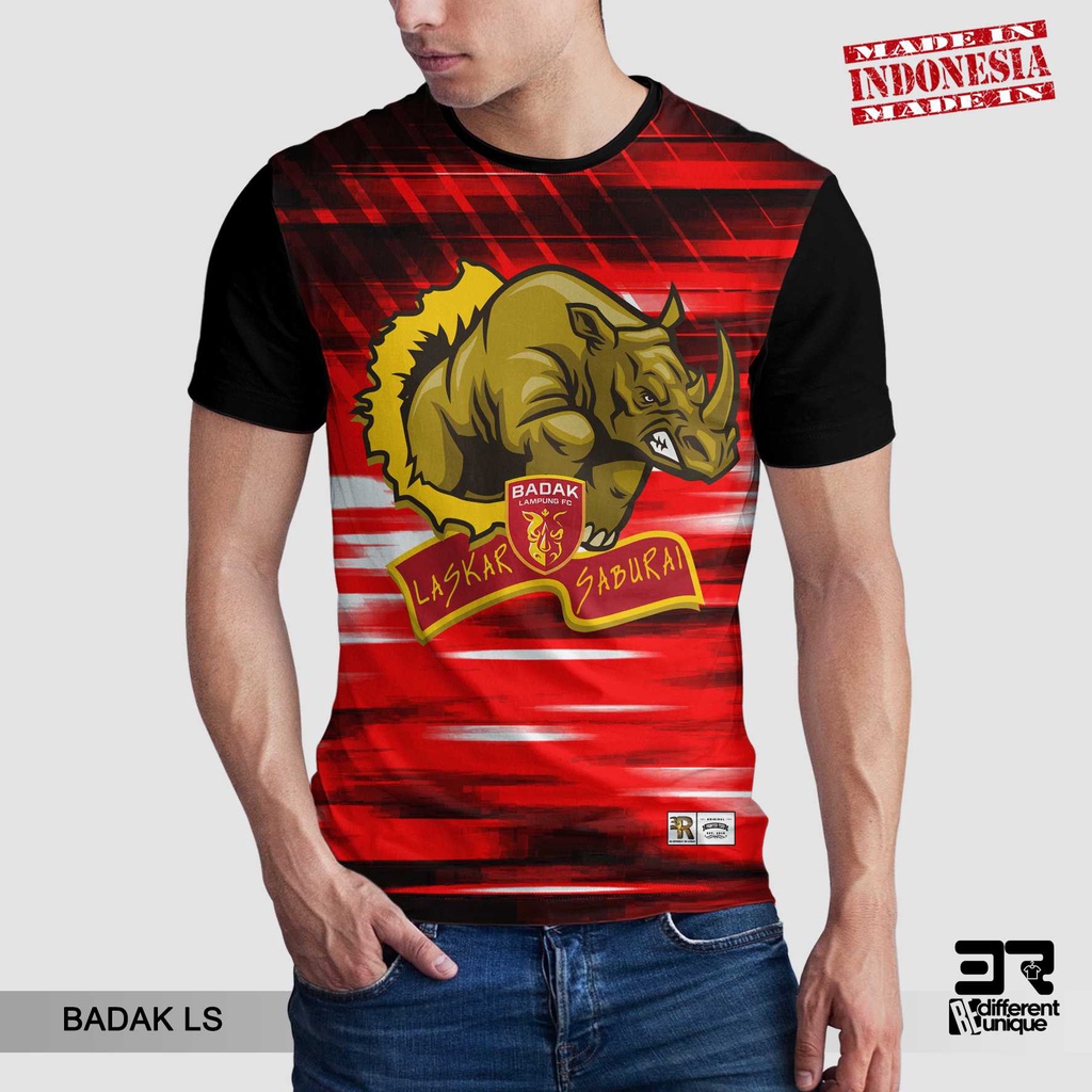 [ COD ] KAOS PRINTING GAMBAR TEAM SEPAK BOLA BADAK LAMPUNG sb - BAJU DISTRO ORIGINAL MOTIF UNIK ATAS