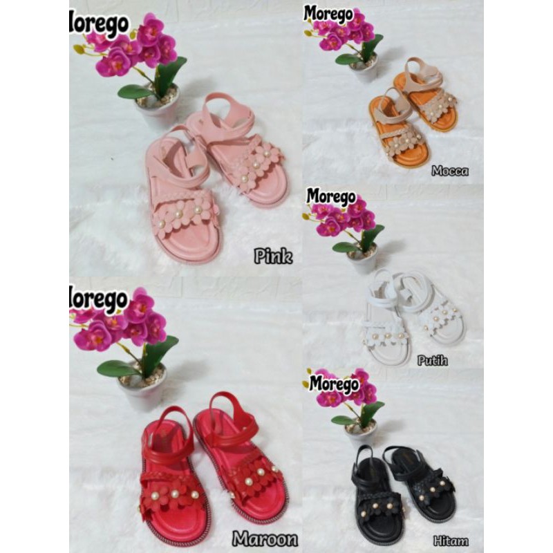 MOREGO 6696-1 SANDAL ANAK BUNGA SELEMPANG