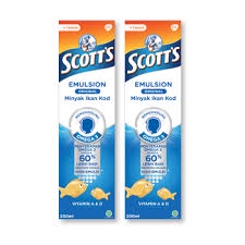 scott's emulsion original 200ml minyak ikan cod liver oil vitamin anak
