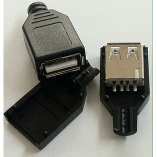 Socket Soket USB 2.0 Female Connector Kosong Type A Jack Betina 4 Pin