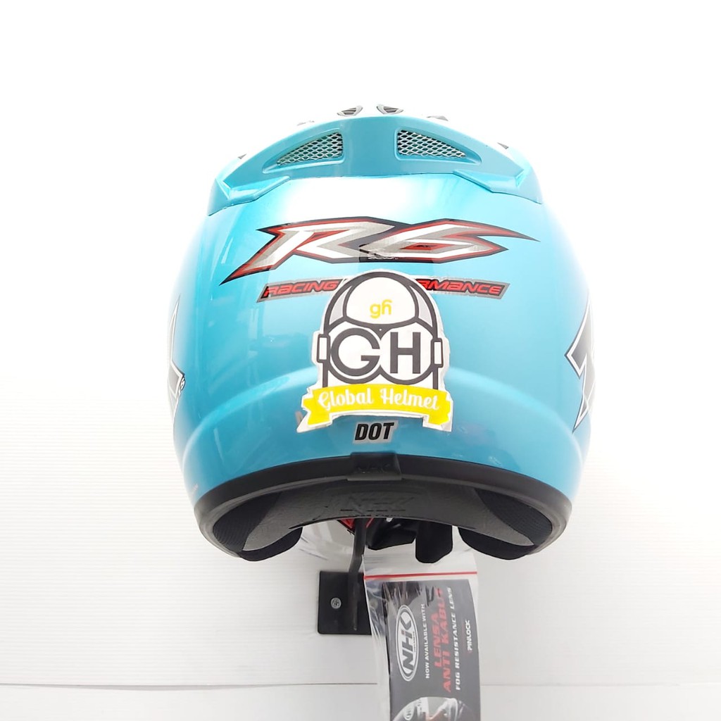 HELM HALF FACE NHK R6 NHK R-6 SOLID ICE BLUE