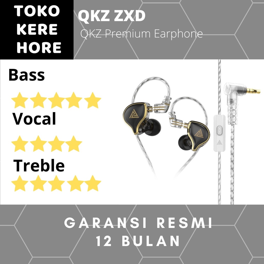 QKZ ZXD Premium Basshead Earphone with MIC alt EDX pro