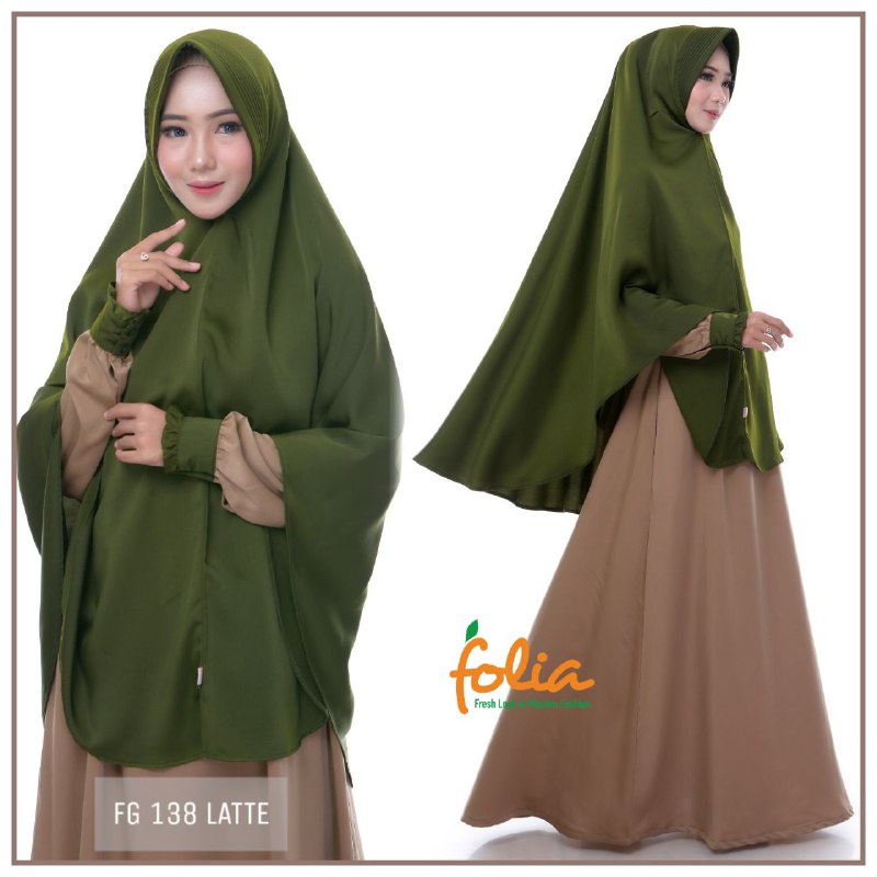 [COD]READY STOCK GAMIS FOLIA | FG 128 SET VIVERE | ONE SET GAMIS HIJAB | GAMIS FOLIA TERBARU