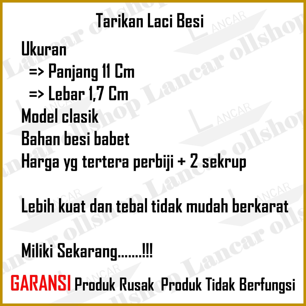 Tarikan Laci Handle Pegangan Gagang Pintu Lemari Jendela Set