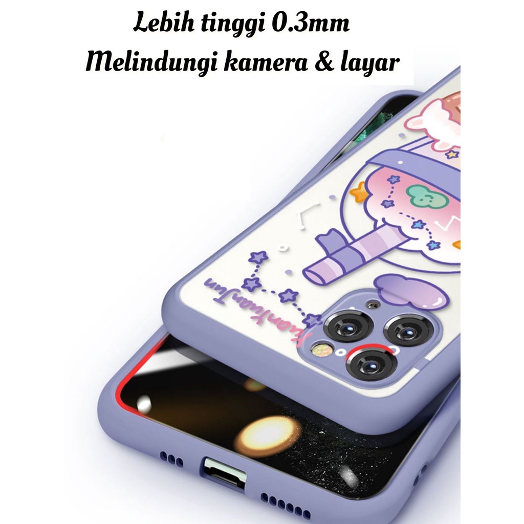 Skin Feel Case Camera Protection Case Brand Boba Lilac Ungu FM13 FM14 FM15 Xiaomin Redmi 8A 10 Note 7 10 10s Pro Poco M3 5G